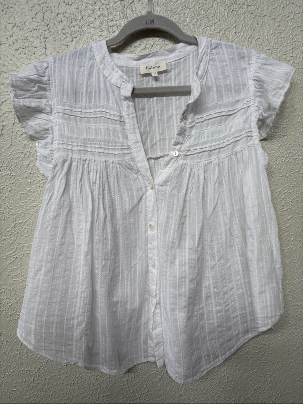 BÖHME Ruffle Sleeve Button Down